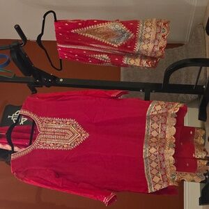 Elegant Pink with Intricate Design Lengha Set